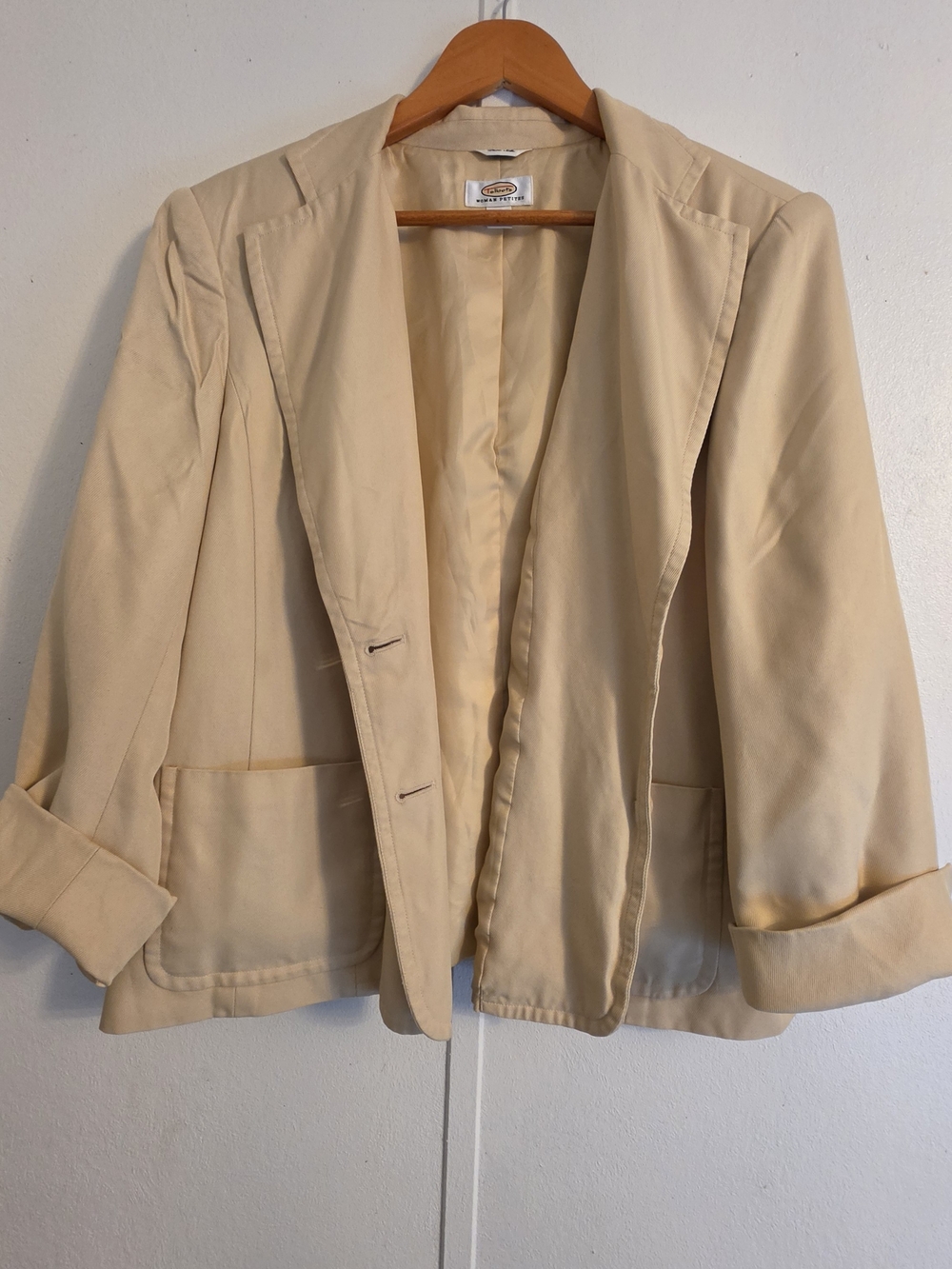 Talbots Cream Single-Button Blazer Jacket - Picture 7 of 7